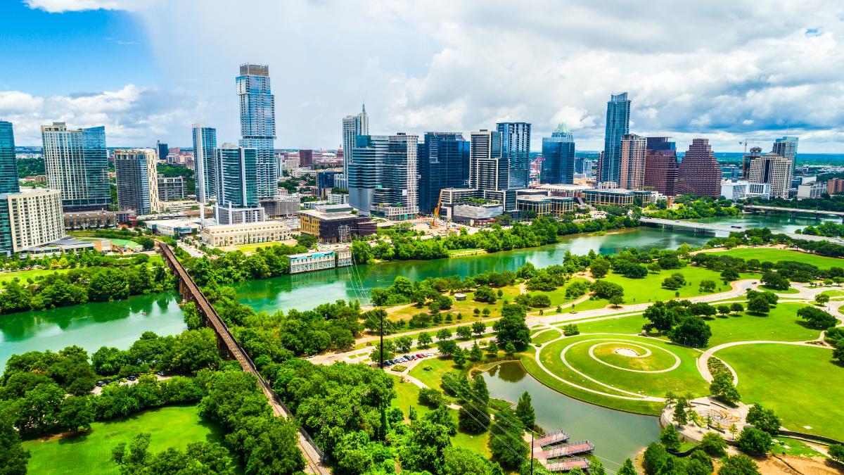 Austin Skyline - Inexpensive weekend getaways from Dallas.