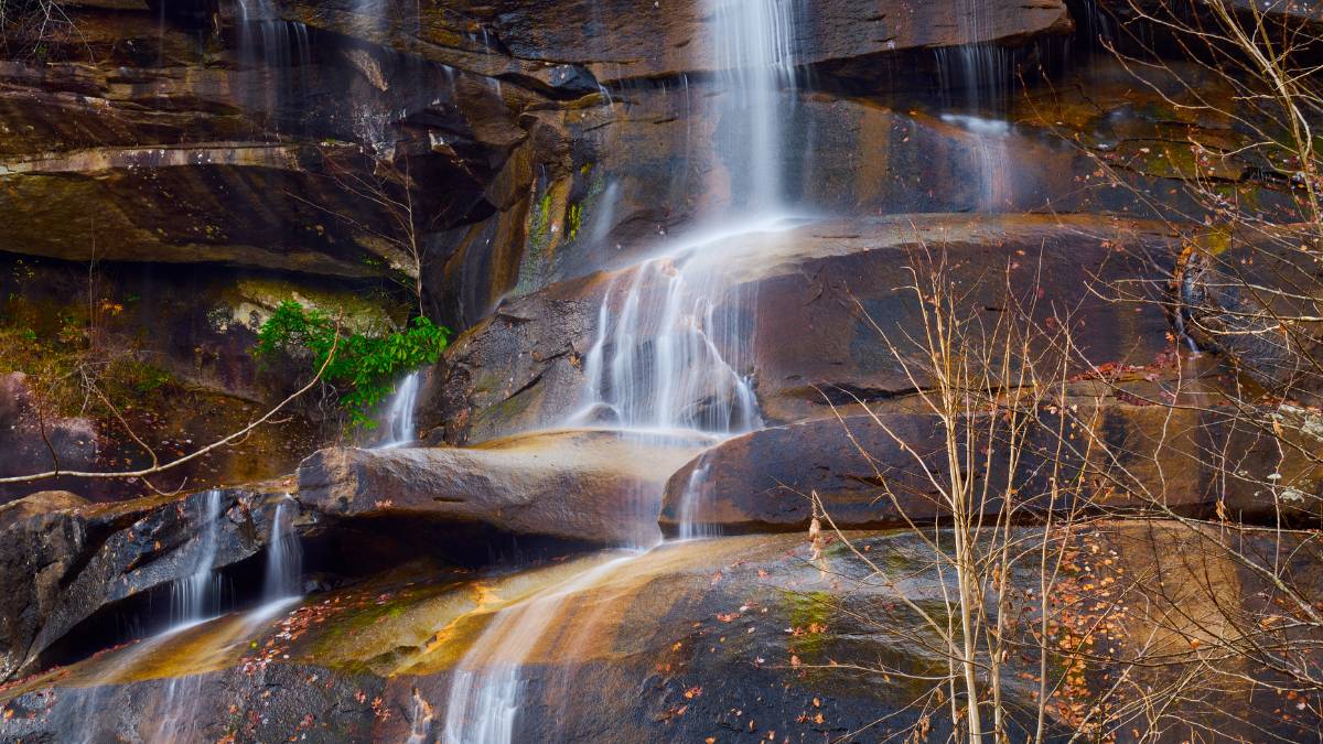 Daniel Ridge Falls in Pisgah National Forest, Asheville