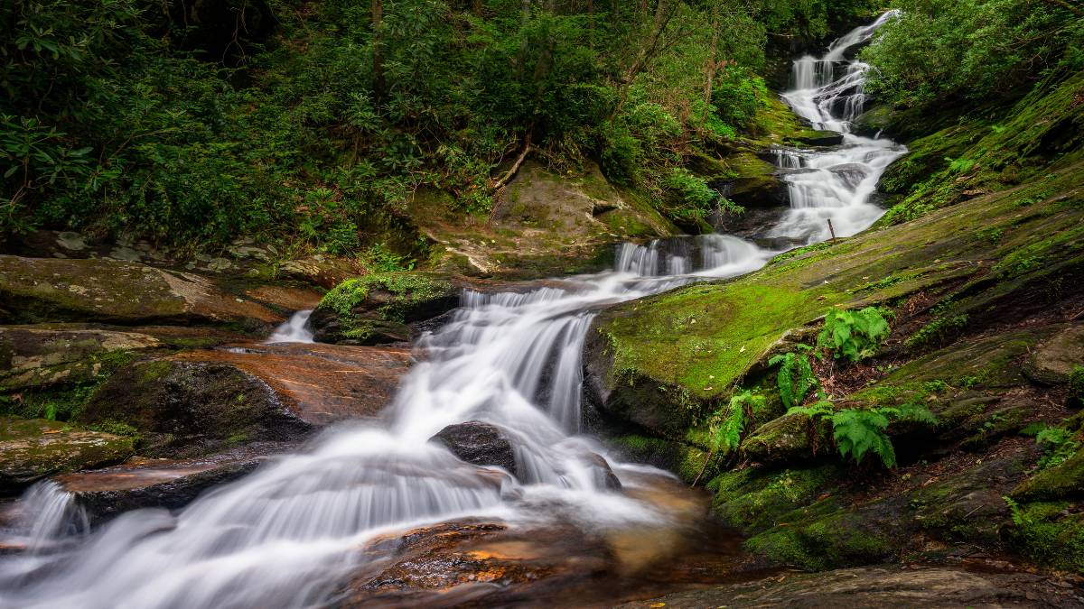 Roaring Fork Falls at Pisgah National Forest, Asheville